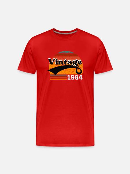 Jahrgang 1984 - Männer Premium Bio T-Shirt - Rot