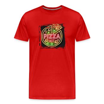sommer strand strand retro meer neon licht eng - Männer Premium Bio T-Shirt - Rot - Vorne - Damien (186cm)