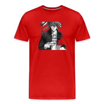 je suis Génétiquement programmé pour être incroyab - T-shirt bio Premium Homme - rouge - Devant - Damien (186cm)