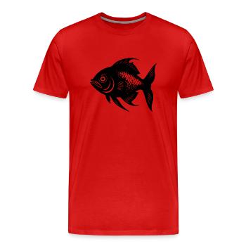 Pêche au poisson Pêche en mer - T-shirt bio Premium Homme - rouge - Devant - Damien (186cm)