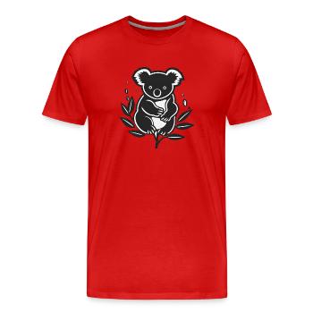 Koala Bear - Men's Premium Organic T-Shirt - red - Front - Damien (186cm)