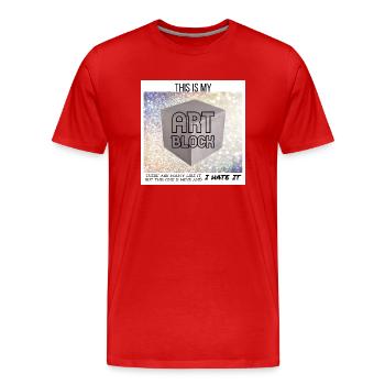 This is my Art Block - Men's Premium Organic T-Shirt - red - Front - Damien (186cm)