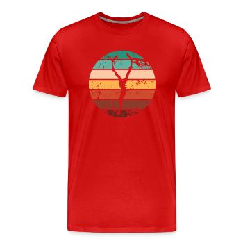 Plongée sous-marine avec un souffle plongée apnée - T-shirt bio Premium Homme - rouge - Devant - Damien (186cm)