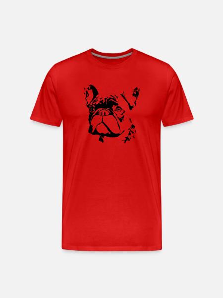 French Bulldog Frenchie Boston Terrier - Men's Premium Organic T-Shirt - red