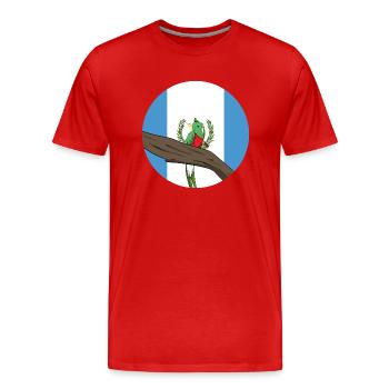Guatemala drapeau guatémaltèque ADN I cadeau - T-shirt bio Premium Homme - rouge - Devant - Damien (186cm)