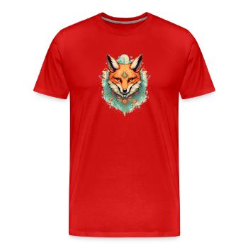 Fuchs - Männer Premium Bio T-Shirt - Rot - Vorne - Damien (186cm)
