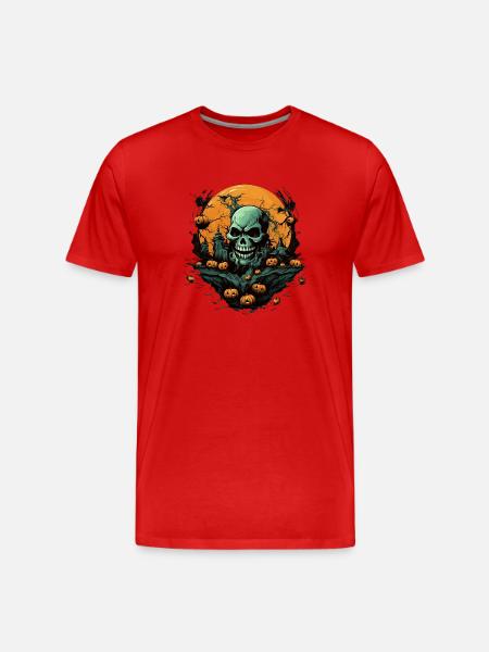 Halloween - Männer Premium Bio T-Shirt - Rot