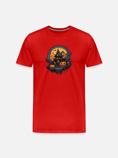 Halloween - Männer Premium Bio T-Shirt - Rot