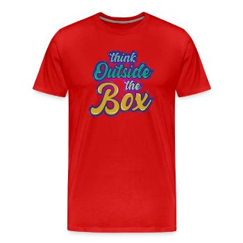 Sortez des sentiers battus - T-shirt bio Premium Homme - rouge - Devant - Damien (186cm)