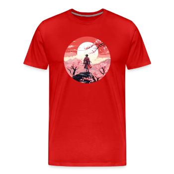 Samurai II - Männer Premium Bio T-Shirt - Rot - Vorne - Damien (186cm)