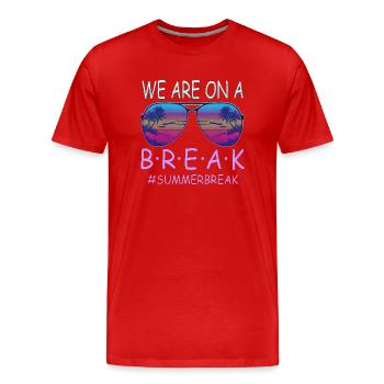 Remise des diplômes de la classe 2024 Fête de remise des diplômes du lycée - T-shirt bio Premium Homme - rouge - Devant - Damien (186cm)