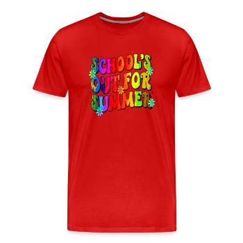 Remise des diplômes de la classe 2024 Fête de remise des diplômes du lycée - T-shirt bio Premium Homme - rouge - Devant - Damien (186cm)