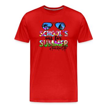Remise des diplômes de la classe 2024 Fête de remise des diplômes du lycée - T-shirt bio Premium Homme - rouge - Devant - Damien (186cm)