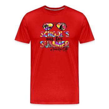 Abschlussfeier 2024 Abiturfeier - Männer Premium Bio T-Shirt - Rot - Vorne - Damien (186cm)