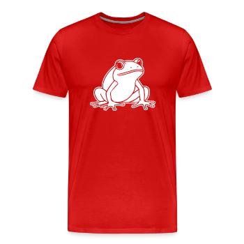 Crapaud amphibien grenouille - T-shirt bio Premium Homme - rouge - Devant - Damien (186cm)