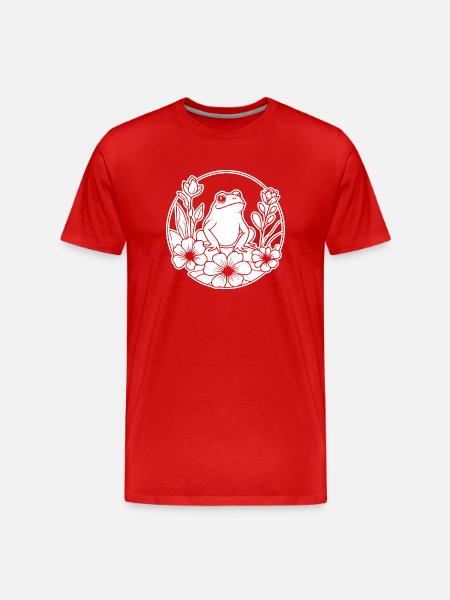 Frog Amphibian Toad - Men's Premium Organic T-Shirt - red