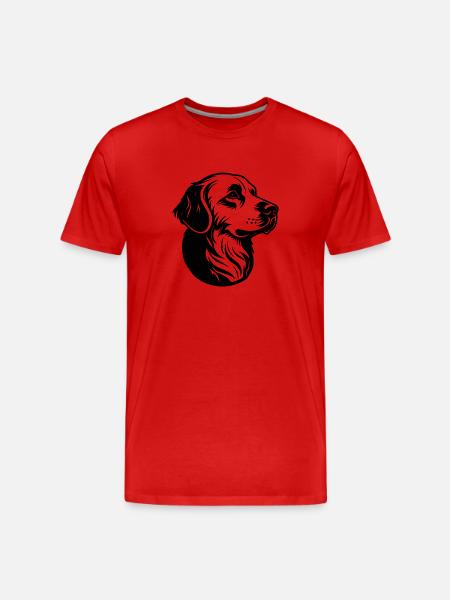 Golden Retriever - Men's Premium Organic T-Shirt - red