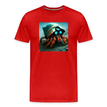 elektronik Tier - Männer Premium Bio T-Shirt - Rot - Vorne - Damien (186cm)