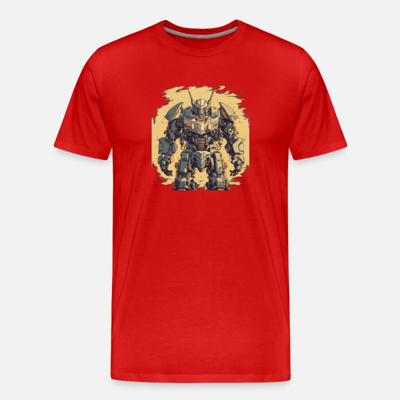 Mecha - Männer Premium Bio T-Shirt - Rot