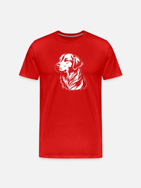 Golden Retriever - Men's Premium Organic T-Shirt - red