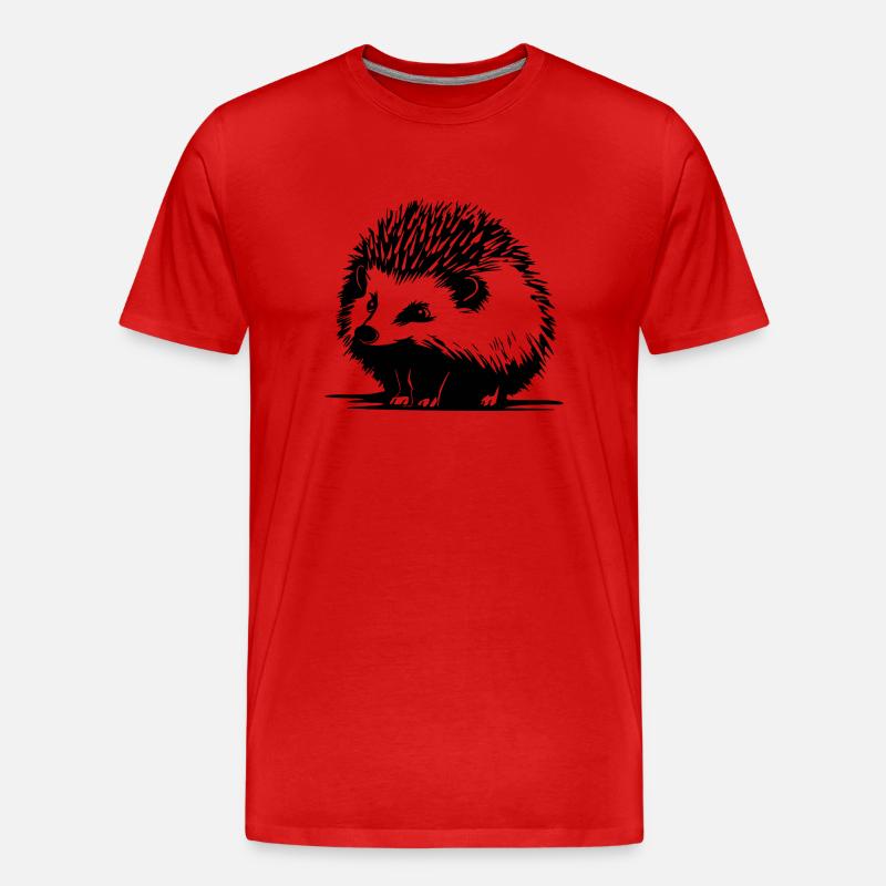 Igel Wald Stachelig Tier - Männer Premium Bio T-Shirt - Rot
