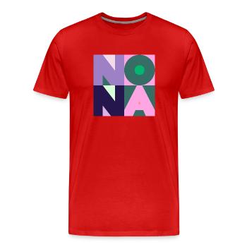 NONA Pop art - T-shirt bio Premium Homme - rouge - Devant - Damien (186cm)