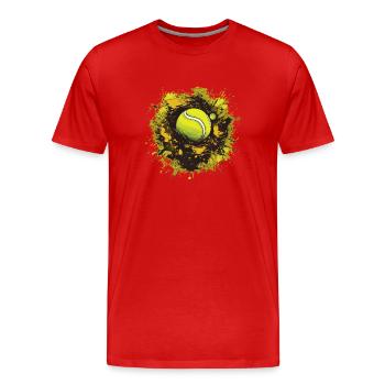Tennis ball - Männer Premium Bio T-Shirt - Rot - Vorne - Damien (186cm)