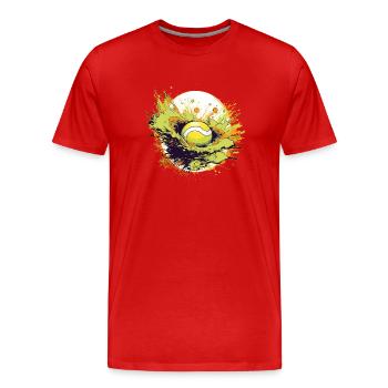 Tennis ball - Männer Premium Bio T-Shirt - Rot - Vorne - Damien (186cm)