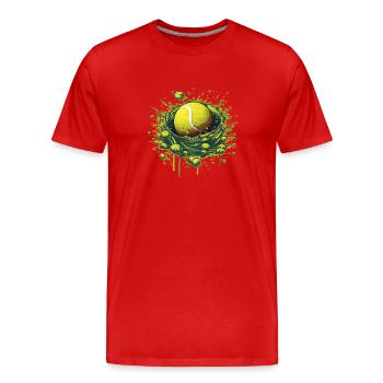 Tennis ball - Männer Premium Bio T-Shirt - Rot - Vorne - Damien (186cm)
