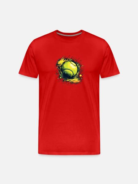 Tennis ball - Men's Premium Organic T-Shirt - red