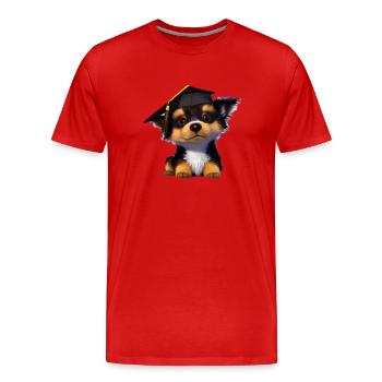 Bachelor Australian Shepherd University Studies - T-shirt bio Premium Homme - rouge - Devant - Damien (186cm)