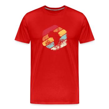Africa Vintage gift - Men's Premium Organic T-Shirt - red - Front - Damien (186cm)