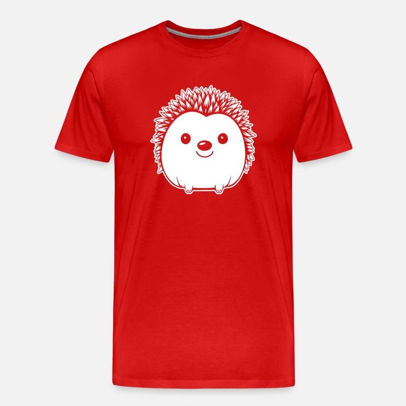 Igel Wald Stachelig Tier - Männer Premium Bio T-Shirt - Rot