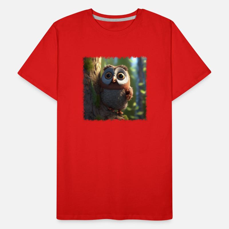 Süße Eule Männer Premium Bio T-Shirt