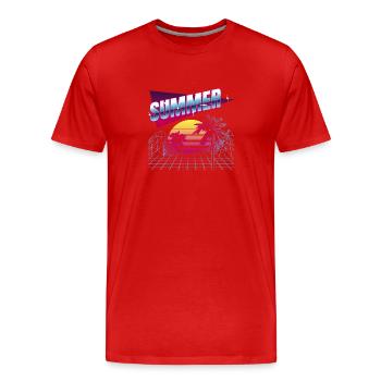 Été - T-shirt bio Premium Homme - rouge - Devant - Damien (186cm)