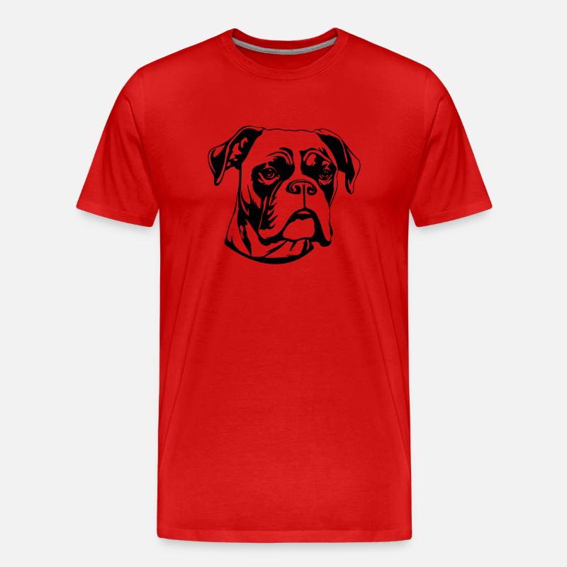 Boxer Hund Hunderasse - Männer Premium Bio T-Shirt - Rot