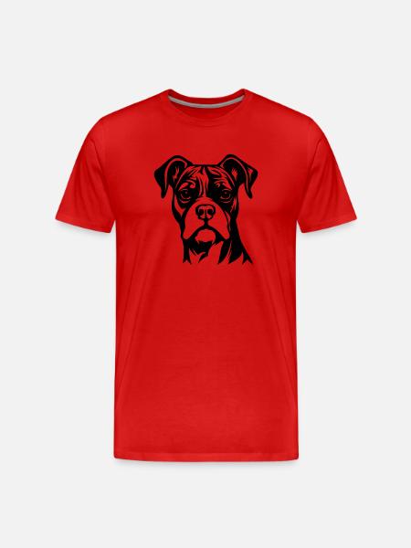 Boxer Hund Hunderasse - Männer Premium Bio T-Shirt - Rot