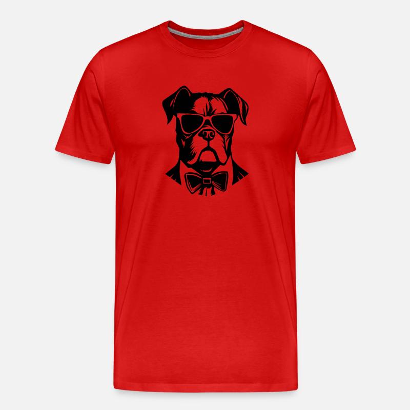 Boxer Hund Hunderasse - Männer Premium Bio T-Shirt - Rot