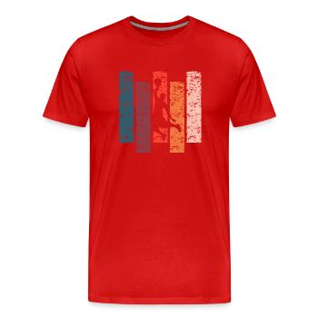 Basketball cadeau Vintage - T-shirt bio Premium Homme - rouge - Devant - Damien (186cm)