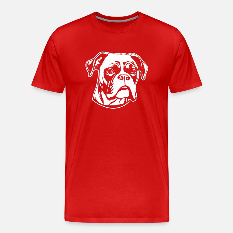 Boxer Hund Hunderasse - Männer Premium Bio T-Shirt - Rot