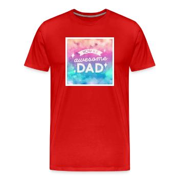You're awesome dad - Men's Premium Organic T-Shirt - red - Front - Damien (186cm)