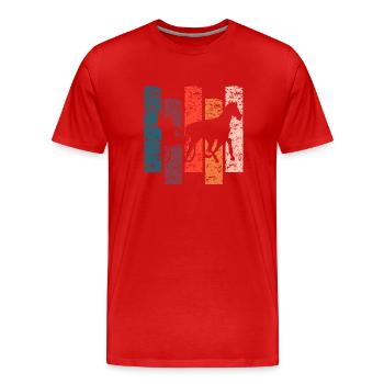 Traber Vintage Geschenk Rennen - Männer Premium Bio T-Shirt - Rot - Vorne - Damien (186cm)