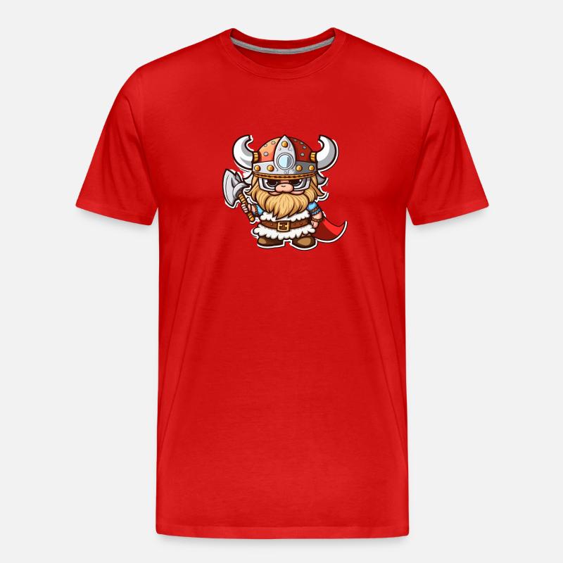 Björns Abenteuer: Cartoon-Wikinger Björn - Männer Premium Bio T-Shirt - Rot