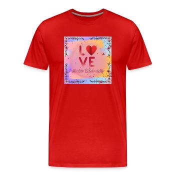 Love is in the air - Men's Premium Organic T-Shirt - red - Front - Damien (186cm)
