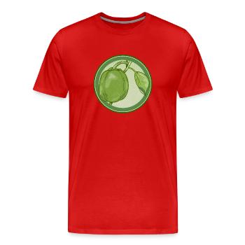 Poivron - T-shirt bio Premium Homme - rouge - Devant - Damien (186cm)