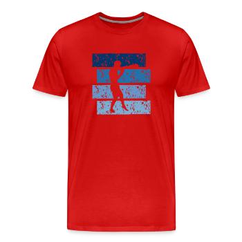Boxe cadeau Vintage - T-shirt bio Premium Homme - rouge - Devant - Damien (186cm)