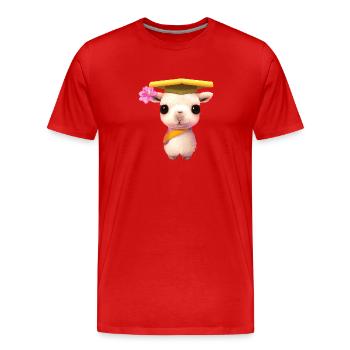 Baccalauréat diplômé en études alpaga Certificat de fin d’études - T-shirt bio Premium Homme - rouge - Devant - Damien (186cm)
