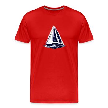 voilier voilier voilier voilier voilier voilier - T-shirt bio Premium Homme - rouge - Devant - Damien (186cm)