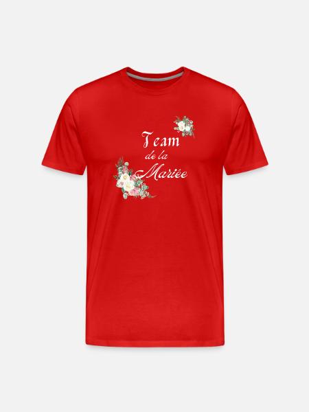 team de la Mariée - T-shirt bio Premium Homme - rouge