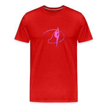Acrobatic Gymnastics Girls Double Exposure - Men's Premium Organic T-Shirt - red - Front - Damien (186cm)